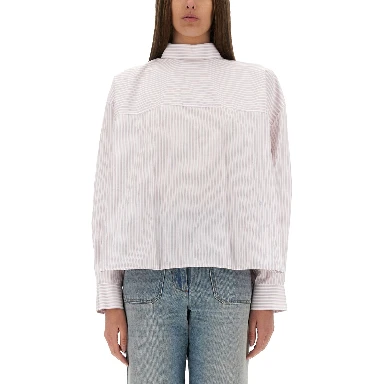 BLOUSE WITH KNOTTED COLLAR