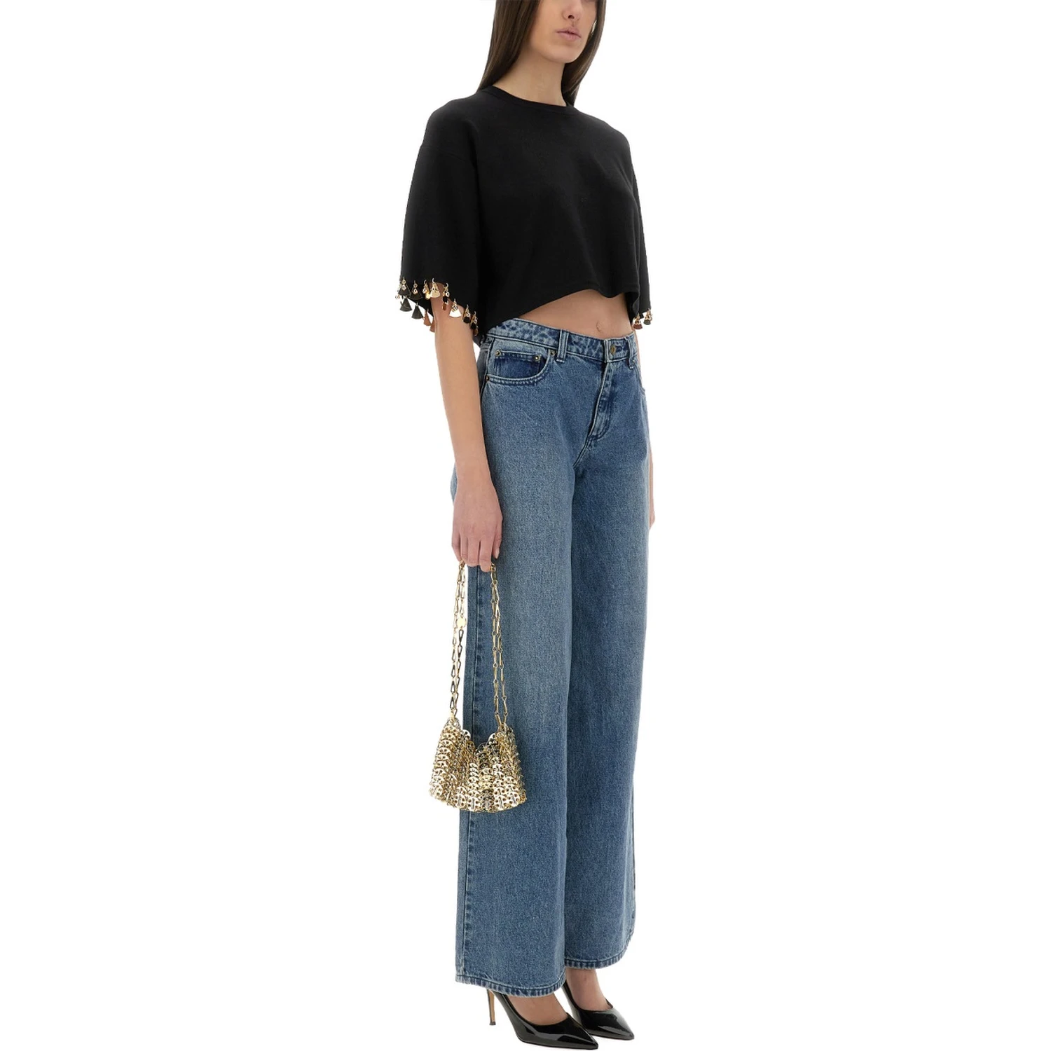 KNIT CROP T-SHIRT