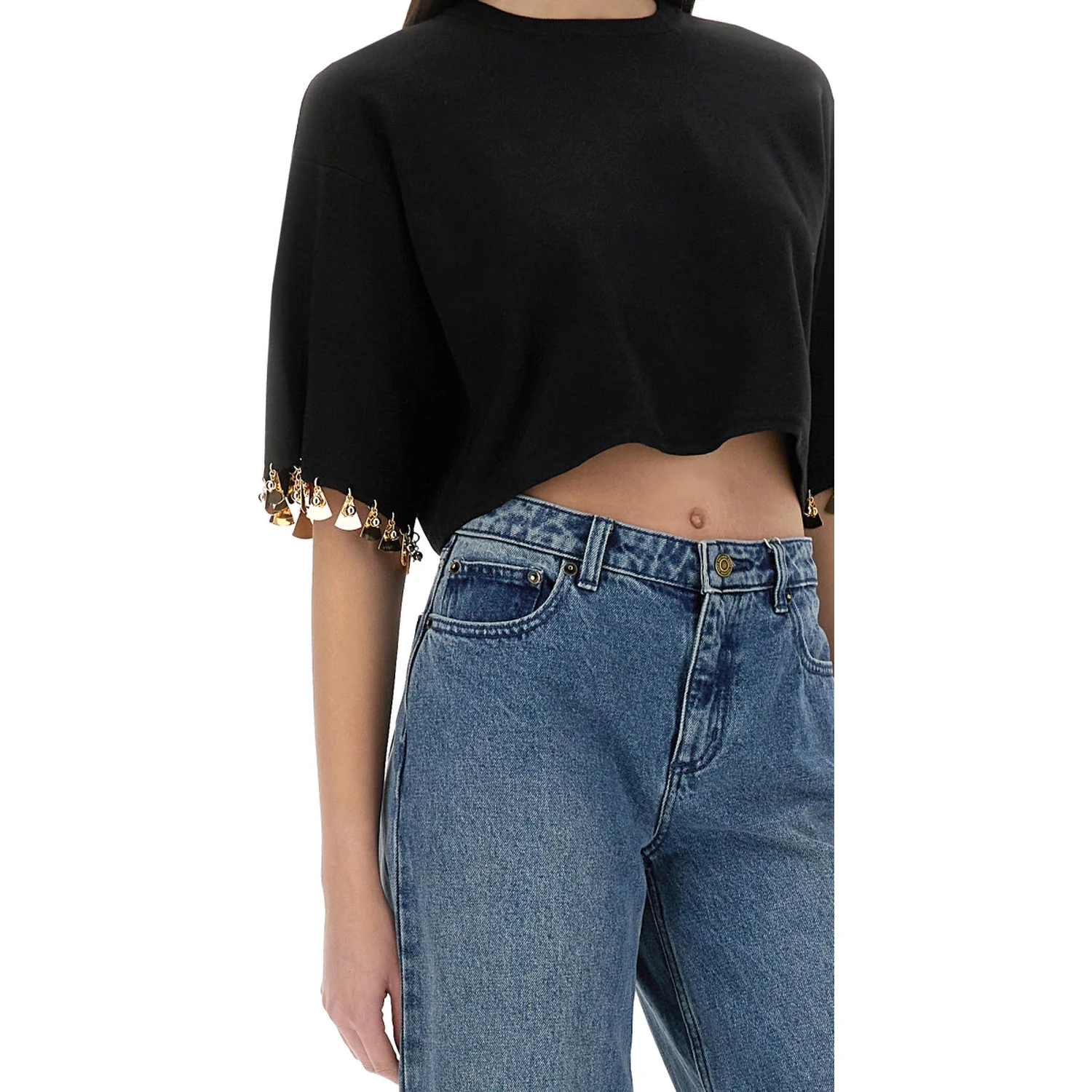 KNIT CROP T-SHIRT