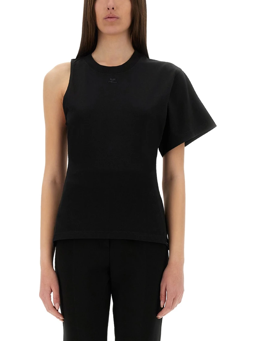 ONE-SHOULDER T-SHIRT IN SCUBA