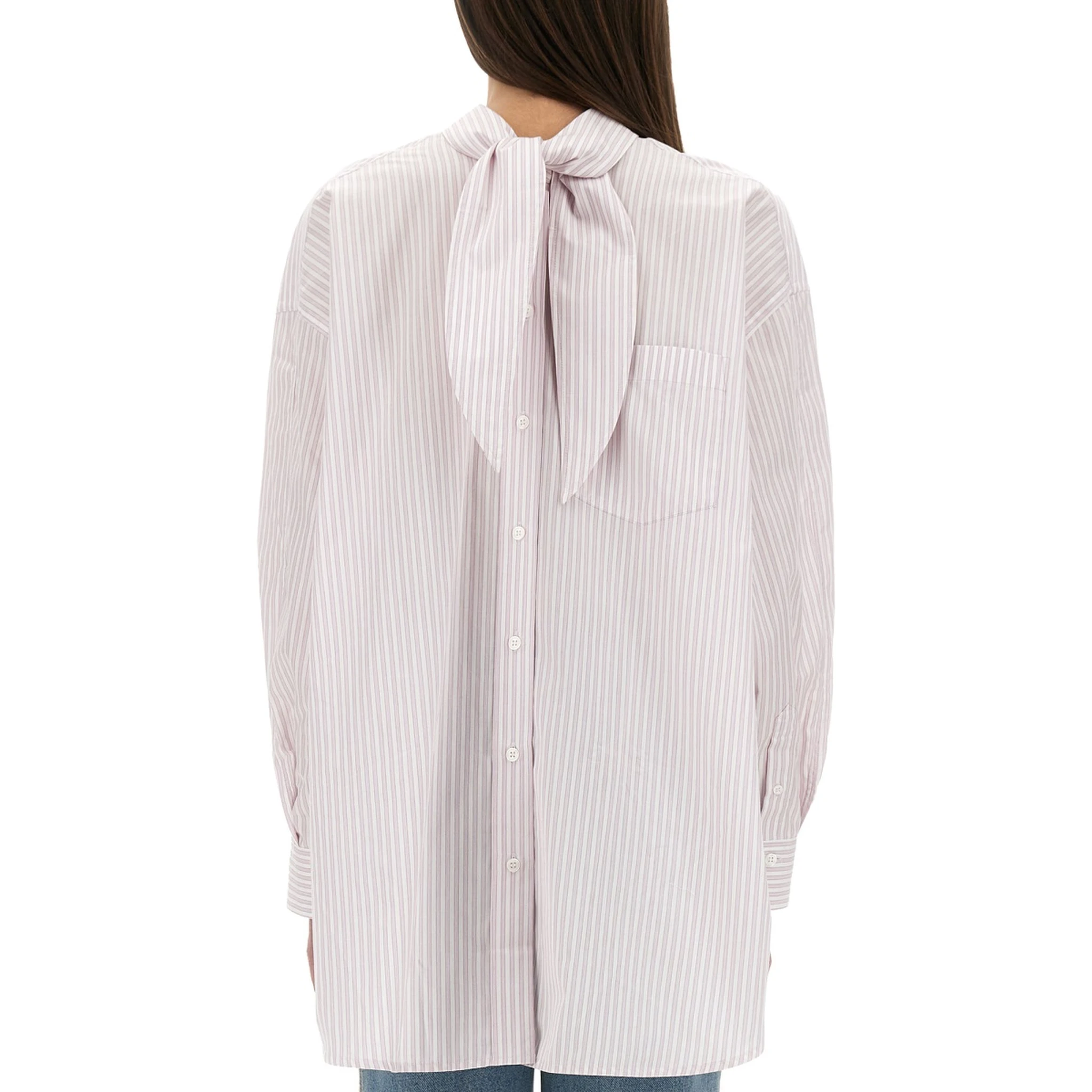 BLOUSE WITH KNOTTED COLLAR