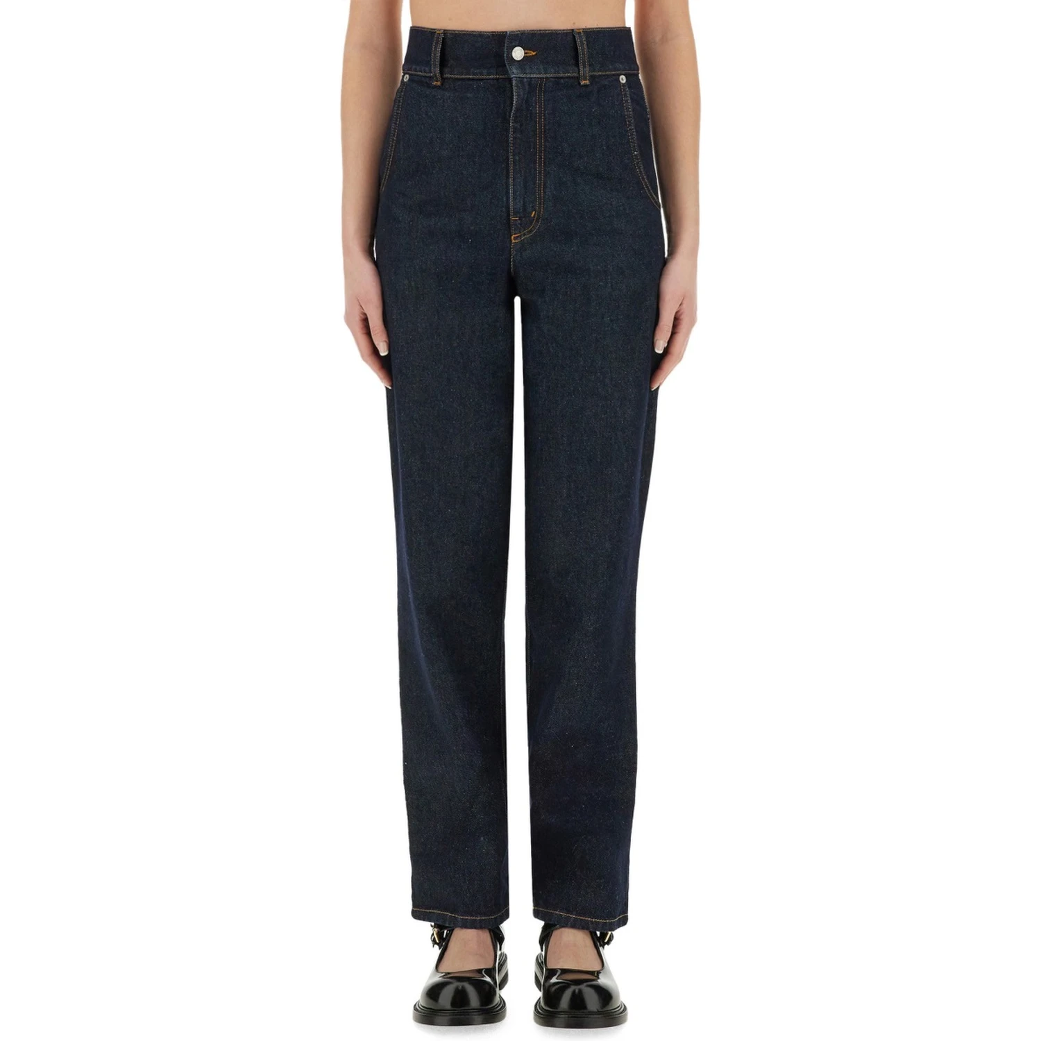 "LAUREL CROWN PATCH" DENIM PANTS