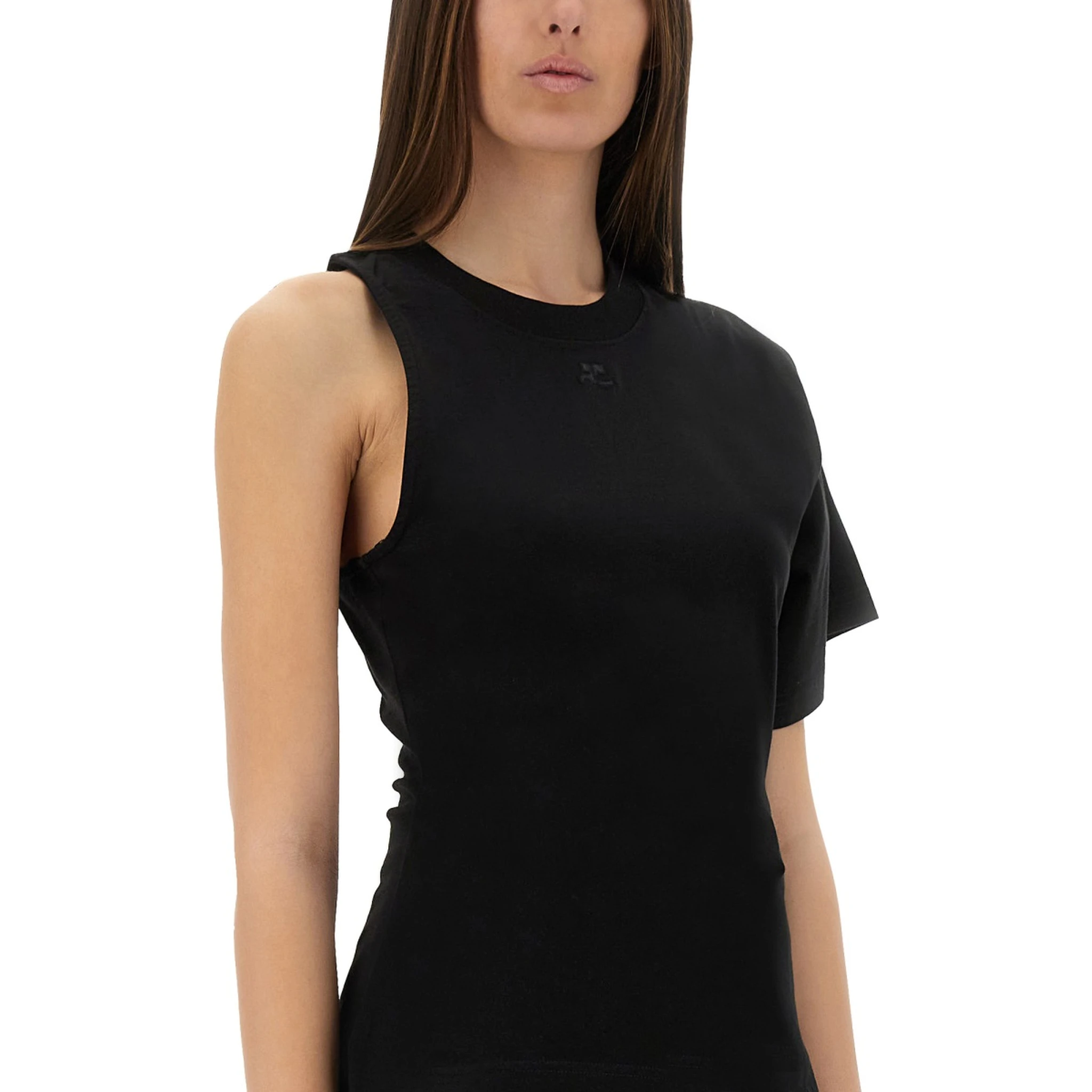 تيشيرت بكتف واحد بنقشة غوص