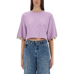 KNIT CROP T-SHIRT