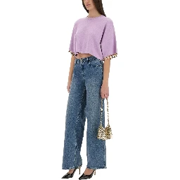 KNIT CROP T-SHIRT