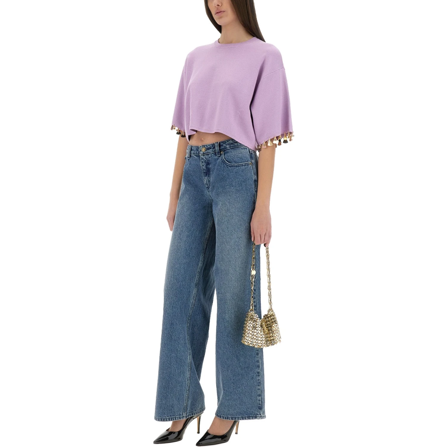 KNIT CROP T-SHIRT