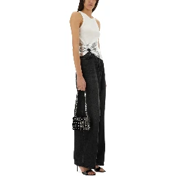 RIBBED TOP WITH PIERCING APPLIQUE