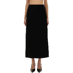 TEXTURED CREPE MAXI SKIRT