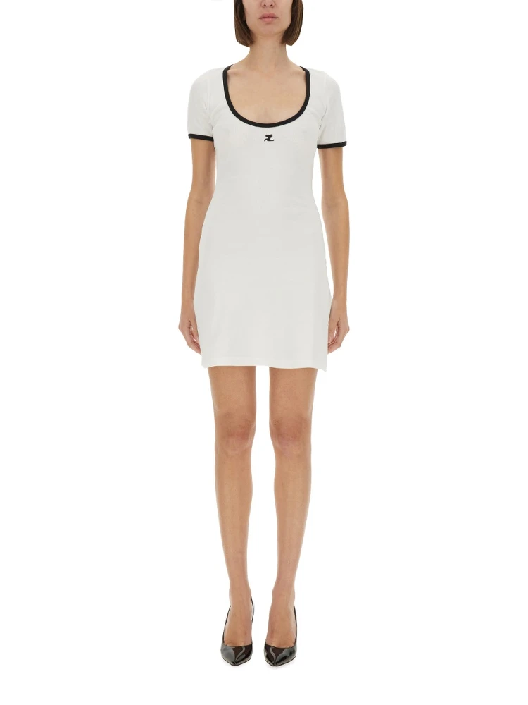 "HOLISTIC CONTRAST" MINI DRESS