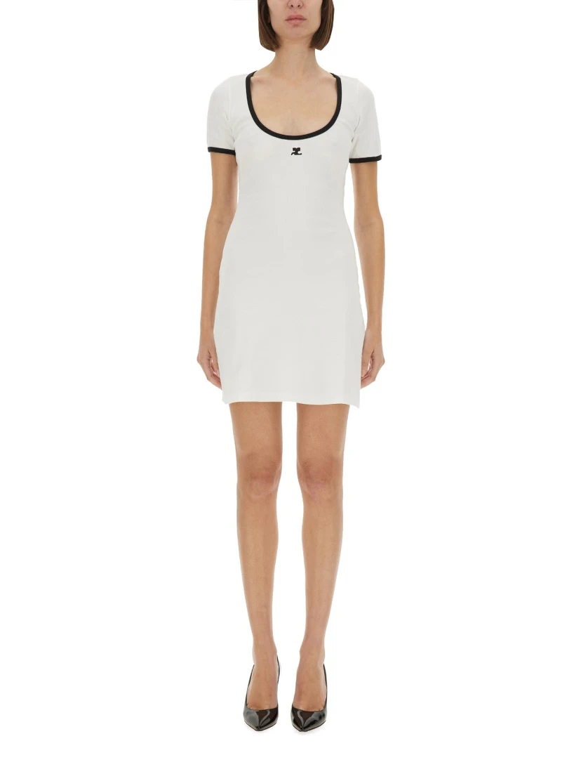 "HOLISTIC CONTRAST" MINI DRESS