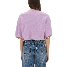KNIT CROP T-SHIRT