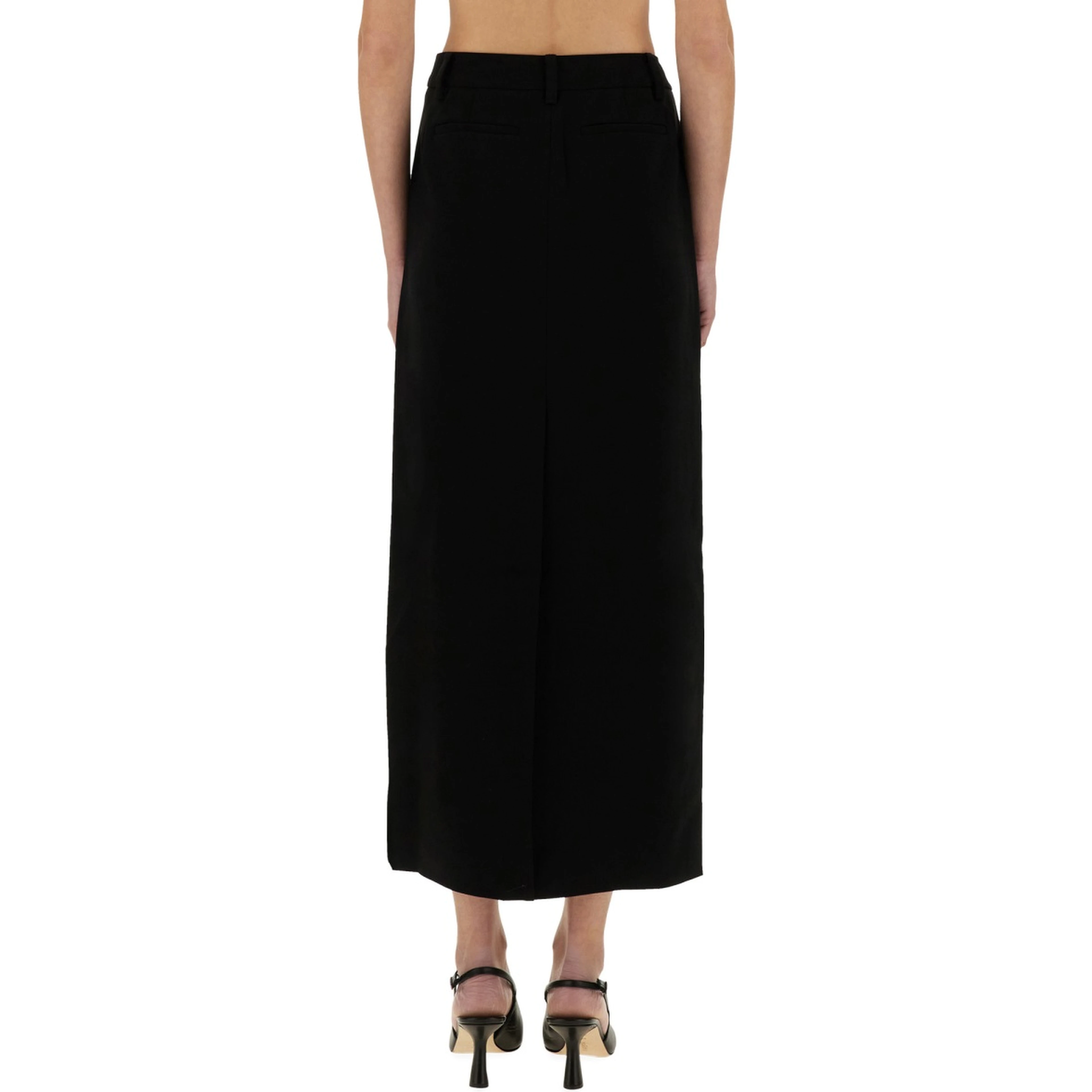 TEXTURED CREPE MAXI SKIRT