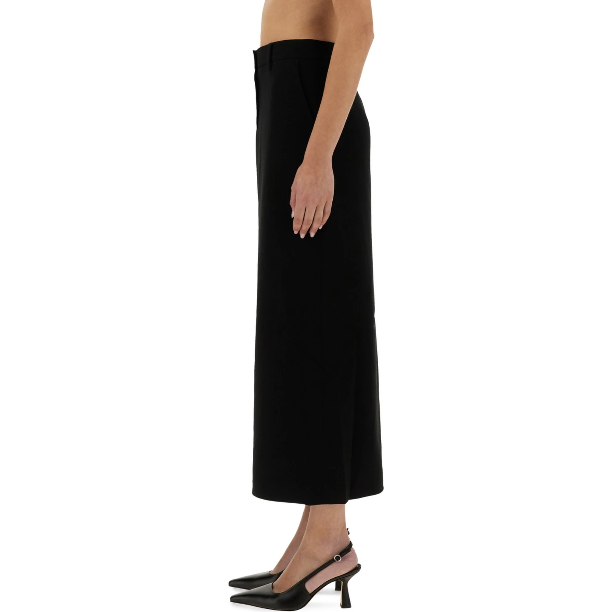 TEXTURED CREPE MAXI SKIRT
