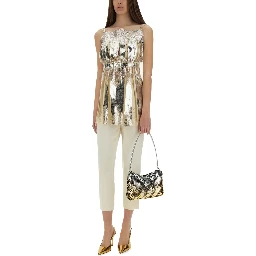 LAMINATED PLEATED SATIN TOP