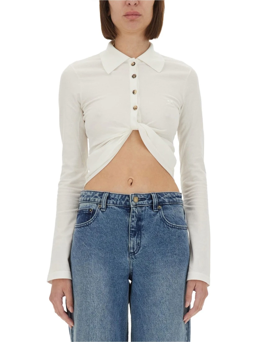 CROPPED POLO SHIRT "TWIST"