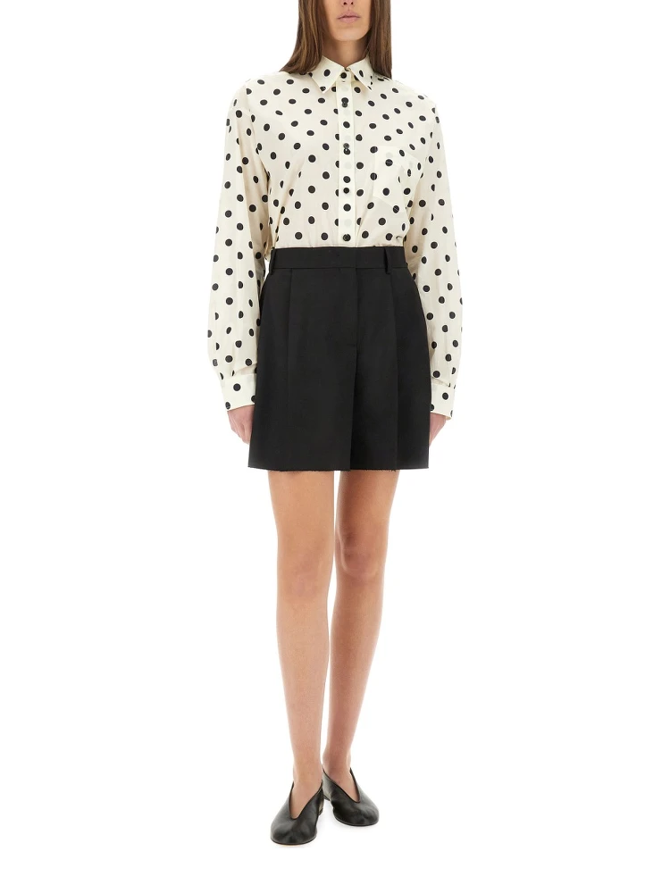 ASYMMETRICAL WOOL SHORTS alternative