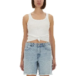 KNIT TANK TOP WITH FRONT LACING