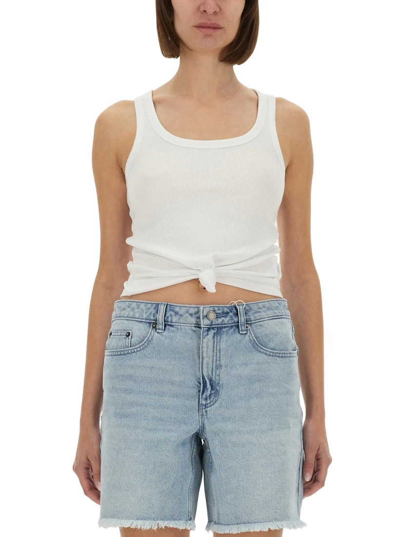 KNIT TANK TOP WITH FRONT LACING