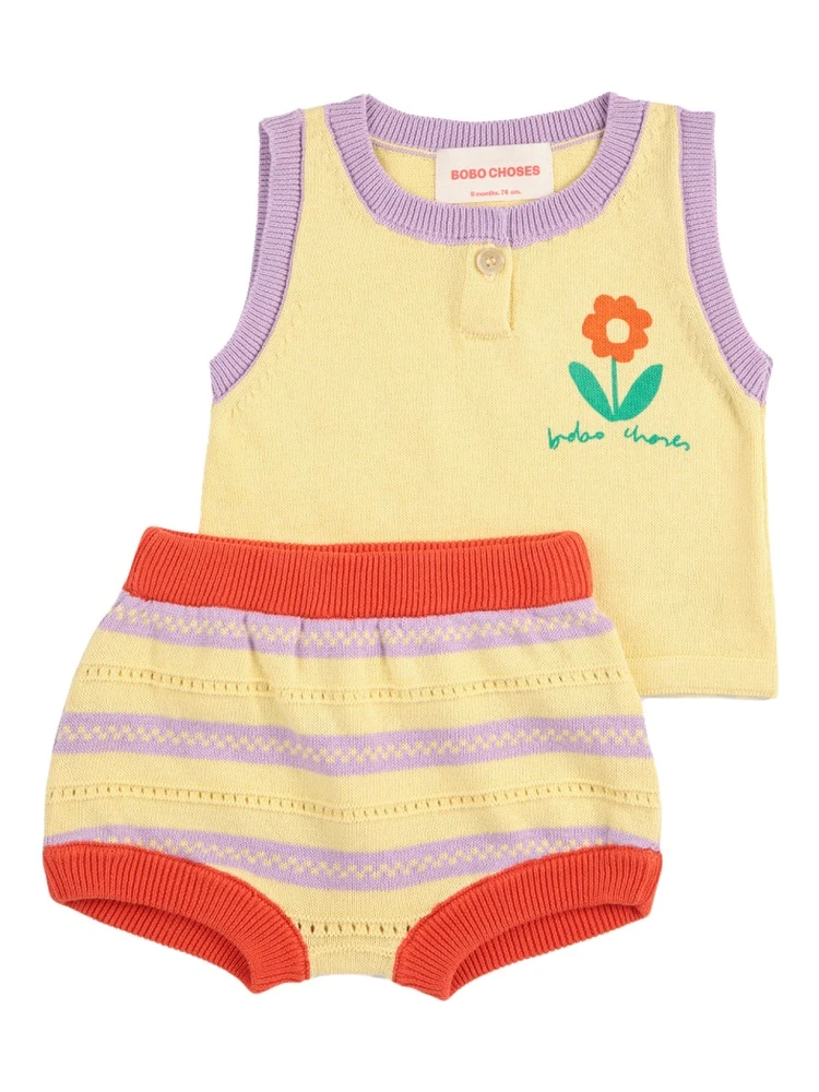 "FLOWER" TOP AND SHORTS SET