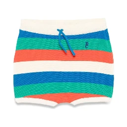 STRIPED KNITTED SHORTS