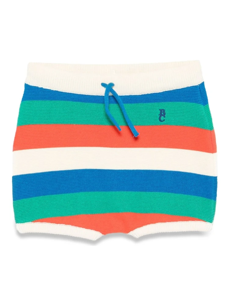 STRIPED KNITTED SHORTS