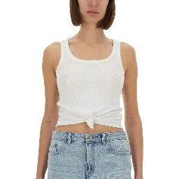 KNIT TANK TOP WITH FRONT LACING