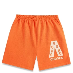 ORANGE SHORTS WITH LOGO