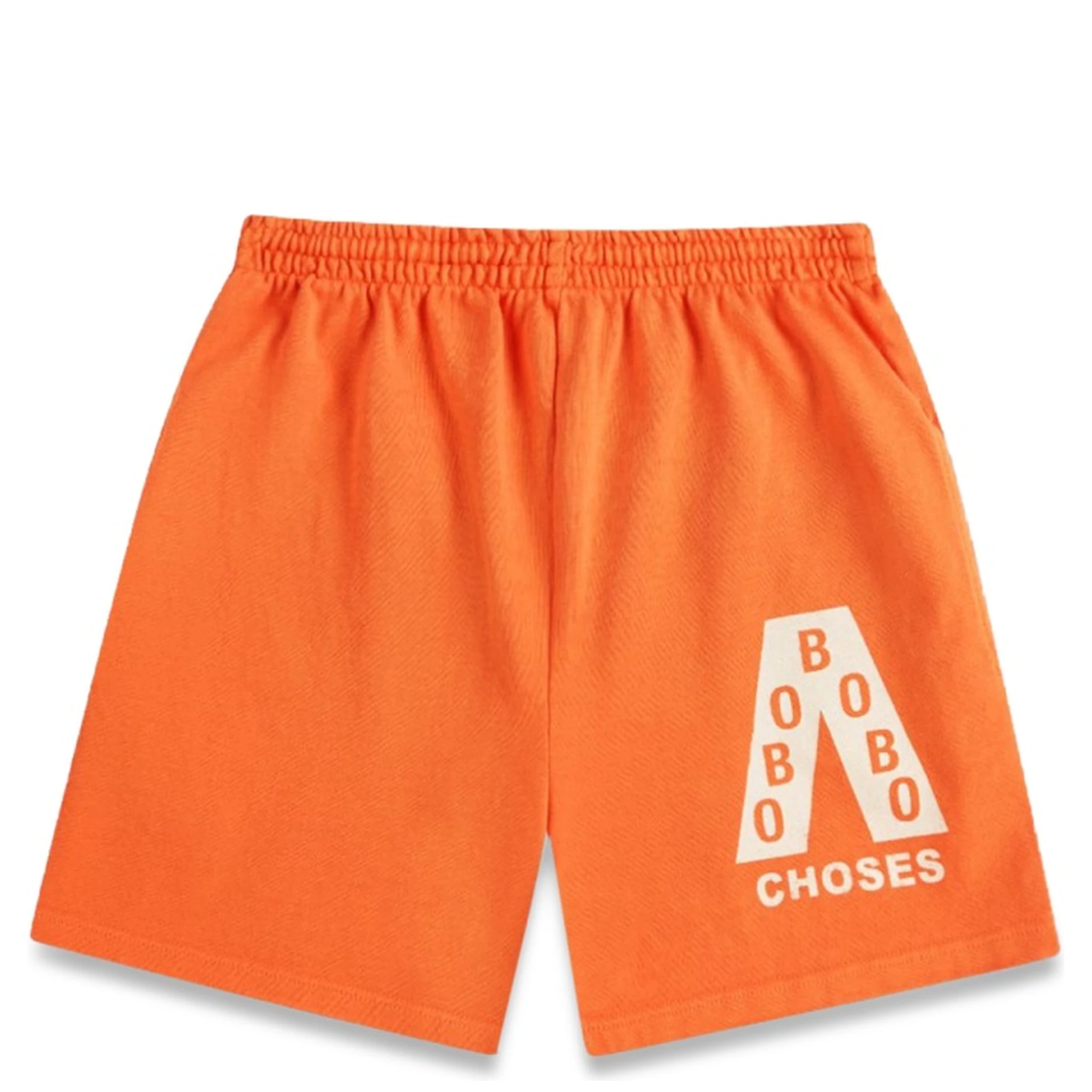 ORANGE SHORTS WITH LOGO