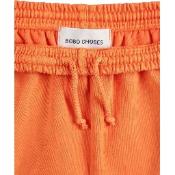 ORANGE SHORTS WITH LOGO