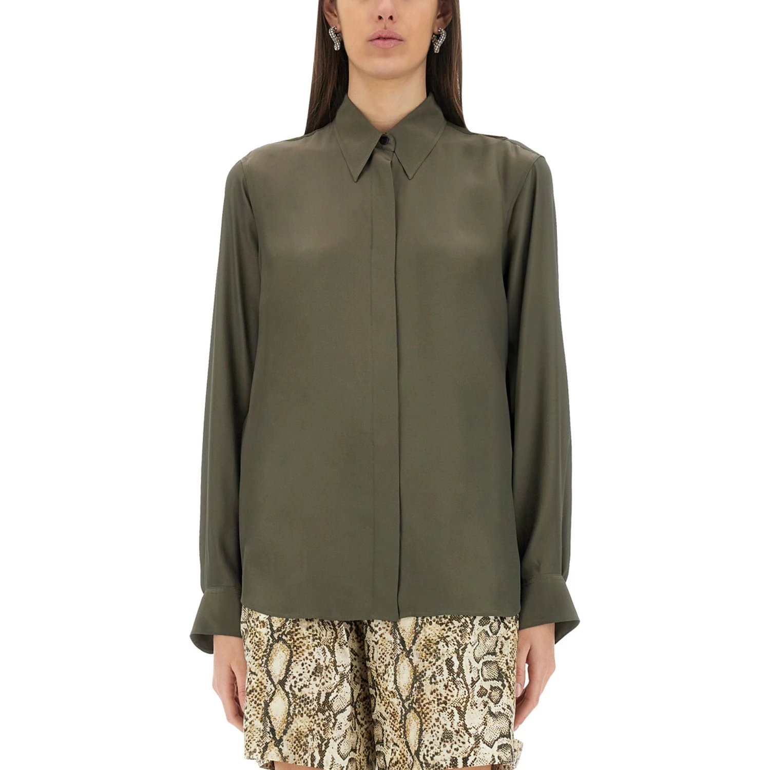 SILK BLEND SATIN SHIRT