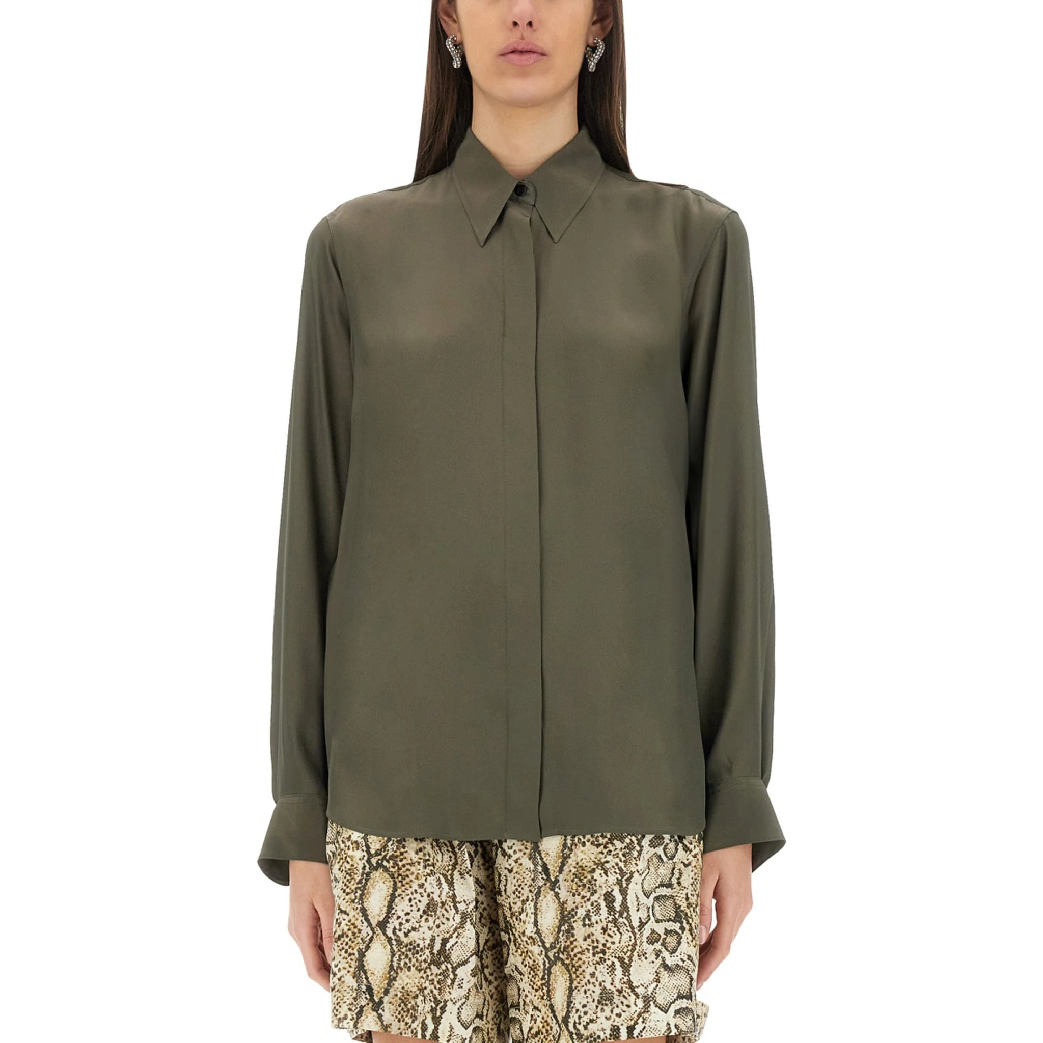 SILK BLEND SATIN SHIRT