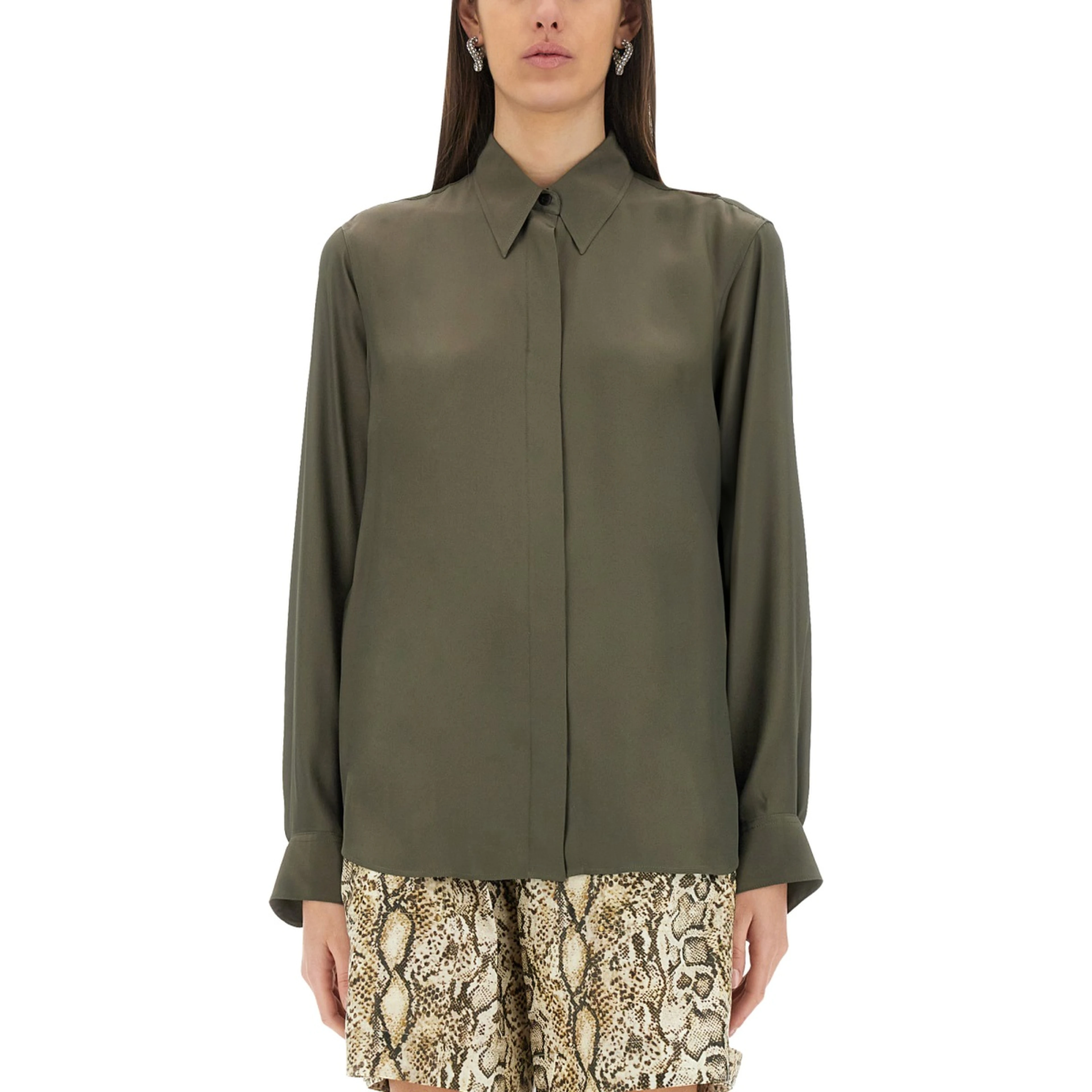 SILK BLEND SATIN SHIRT