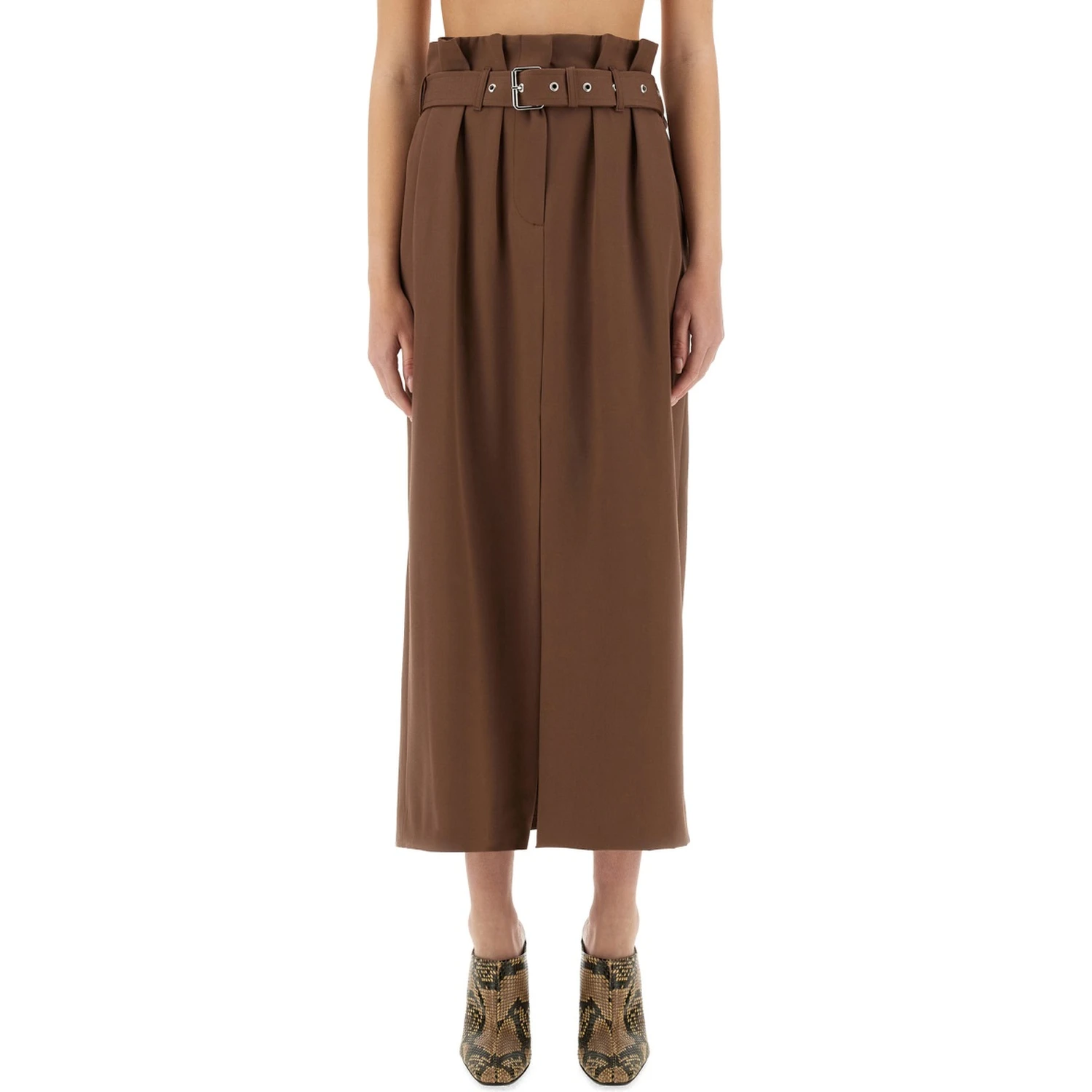 WOOL SKIRT WITH BELT