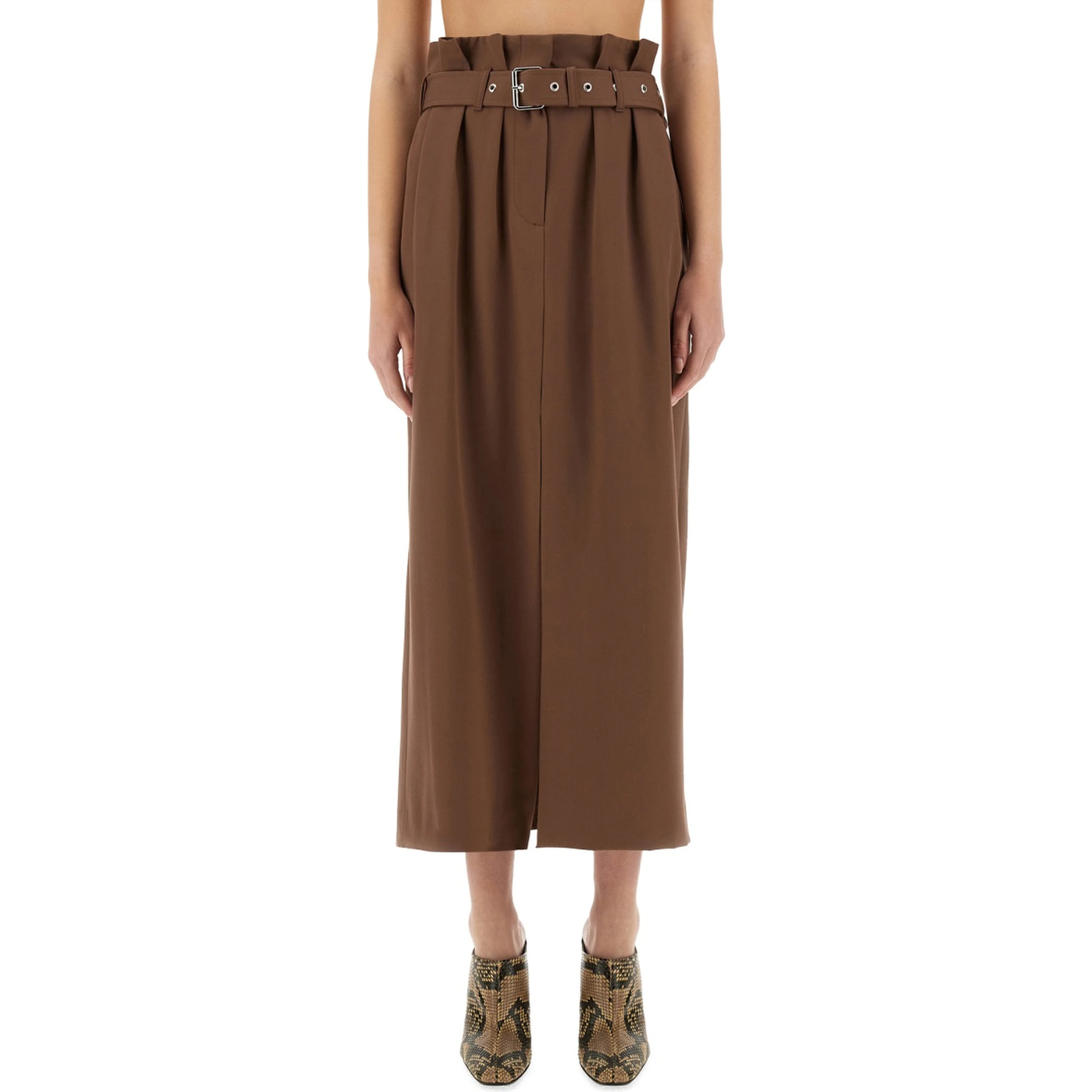 WOOL SKIRT WITH BELT
