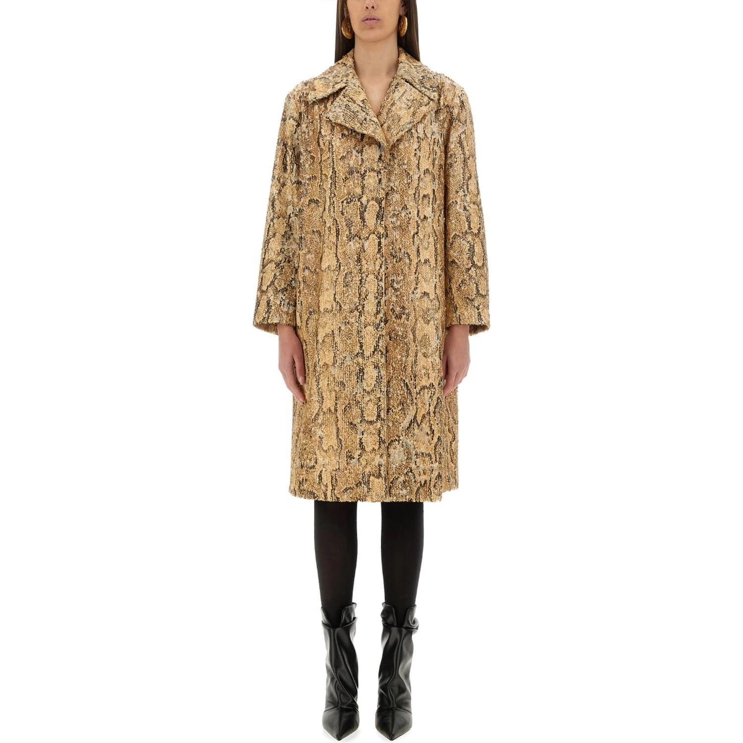 LONG COAT WITH SEQUINS
