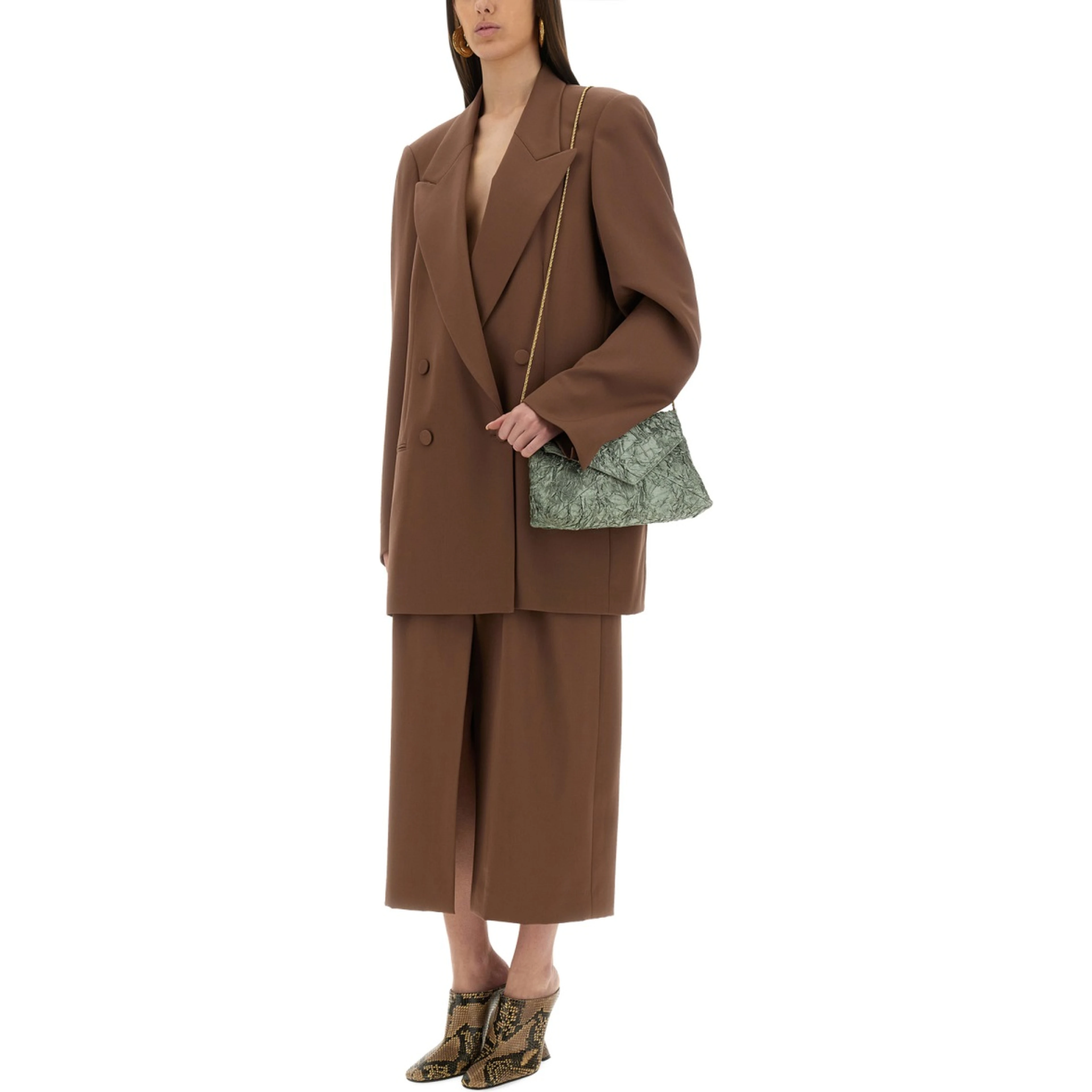 WOOL SKIRT WITH BELT