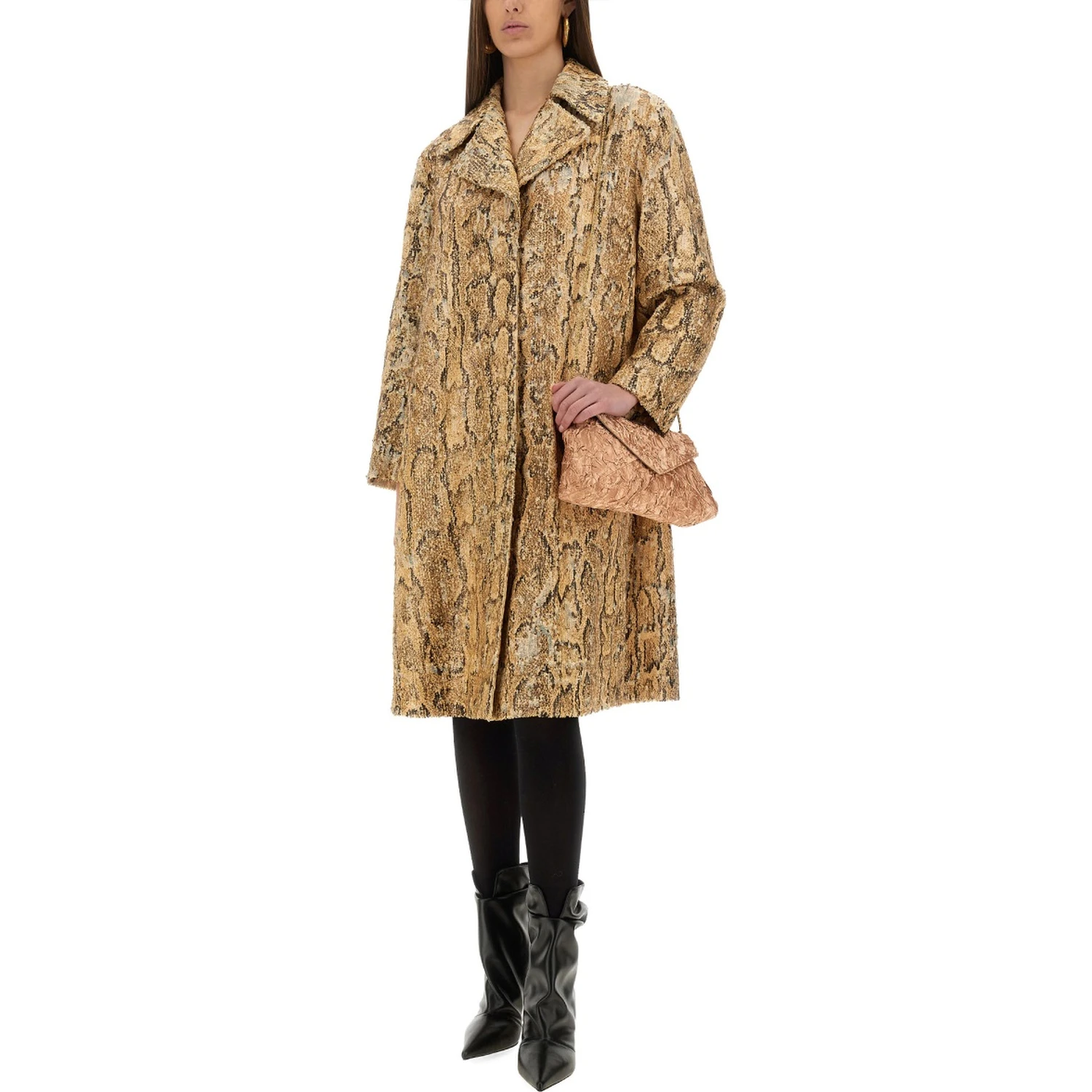 LONG COAT WITH SEQUINS