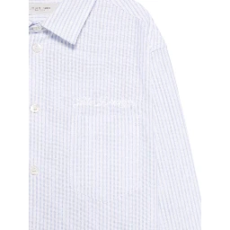 golden/ boy's regular shirt/ striped cotton with embroidery