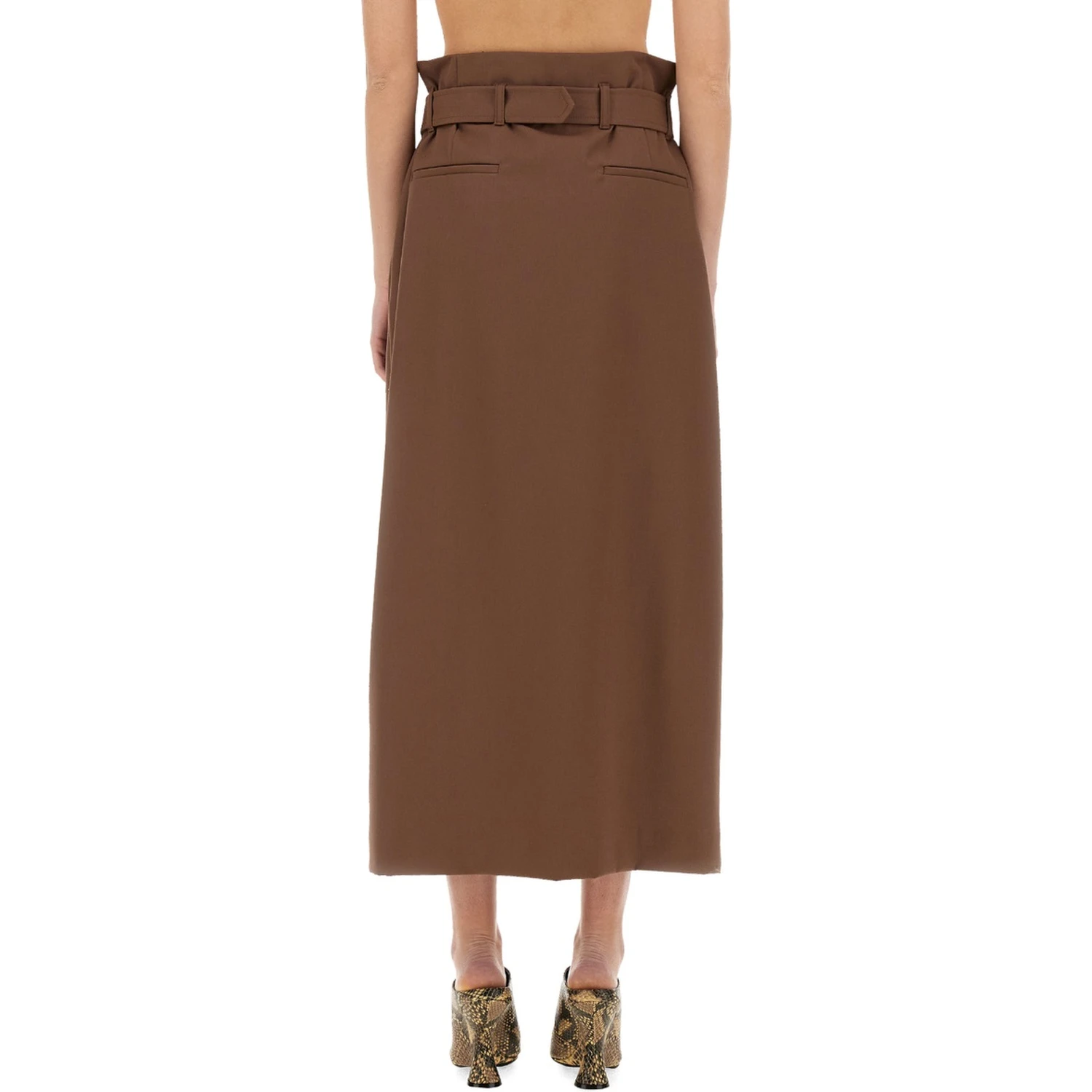 WOOL SKIRT WITH BELT