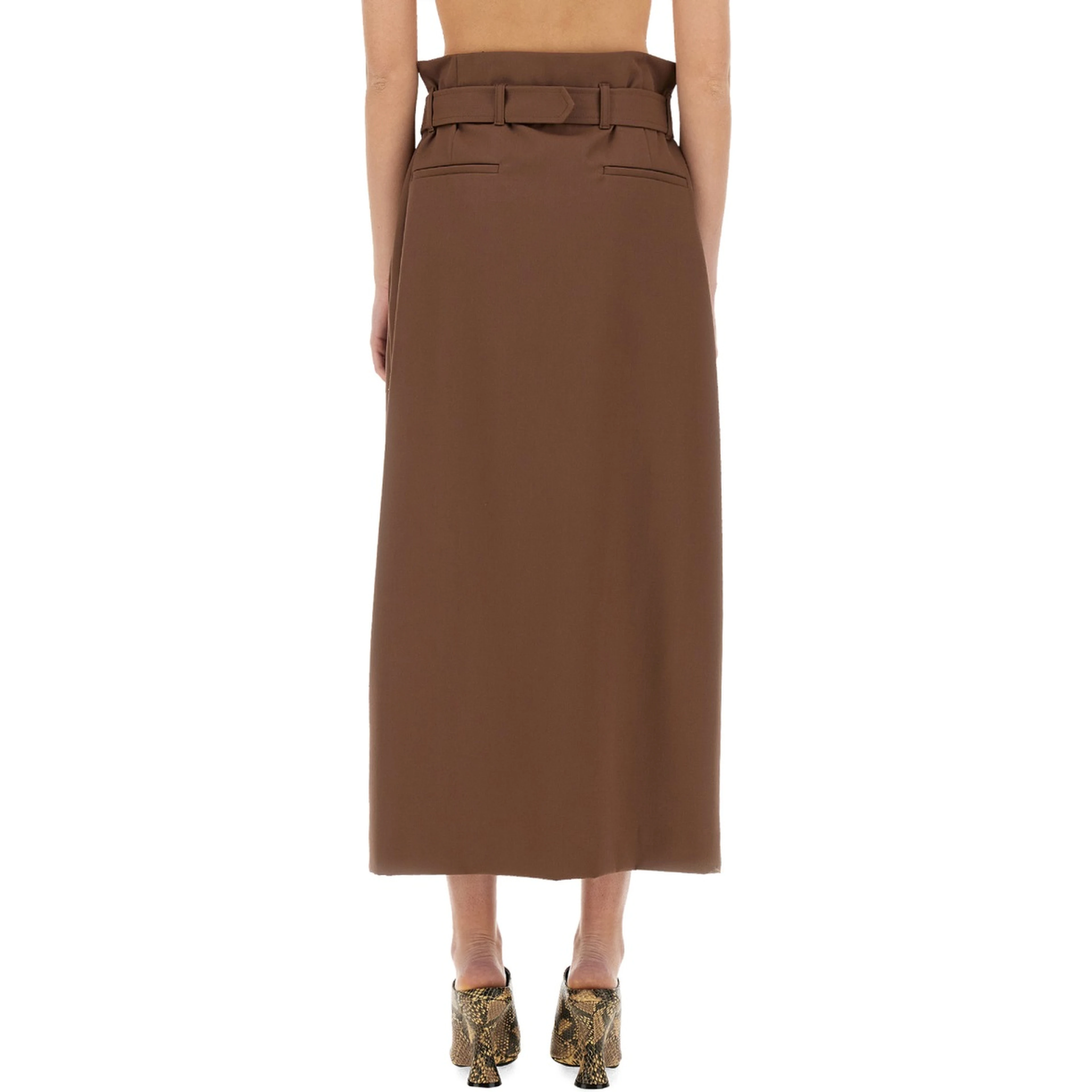 WOOL SKIRT WITH BELT