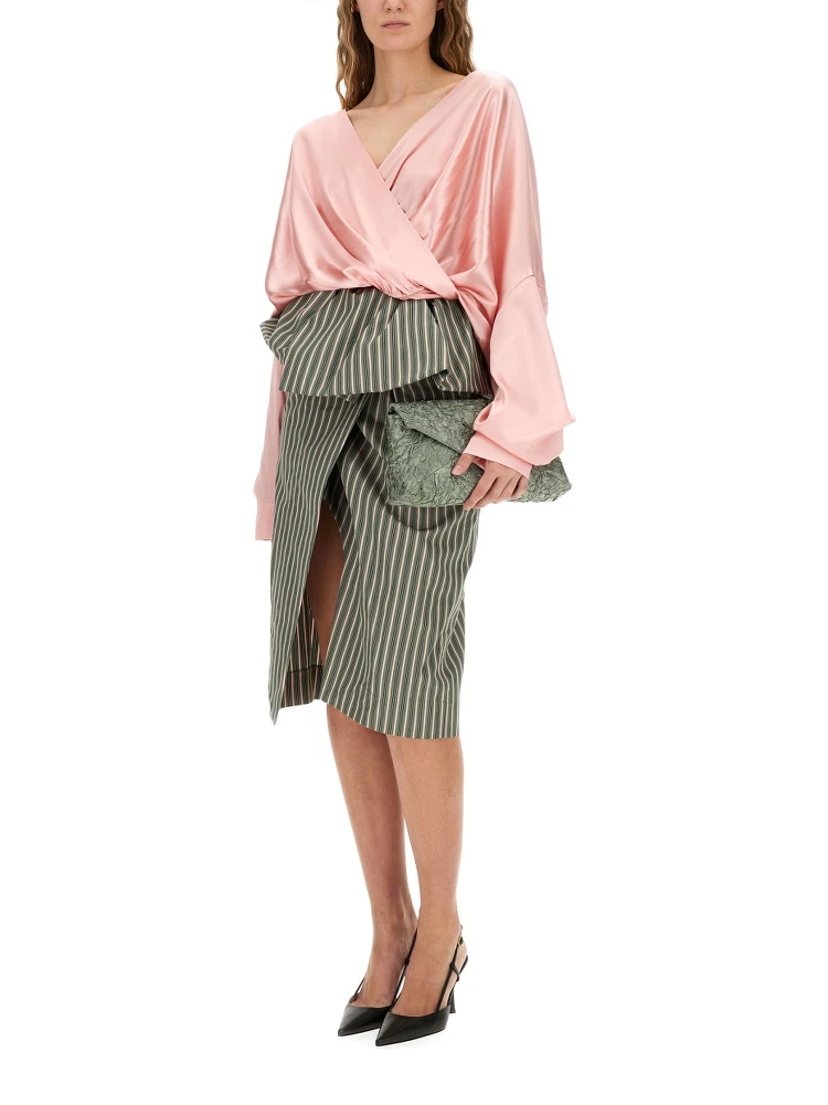 STRIPED MIDI SKIRT alternative