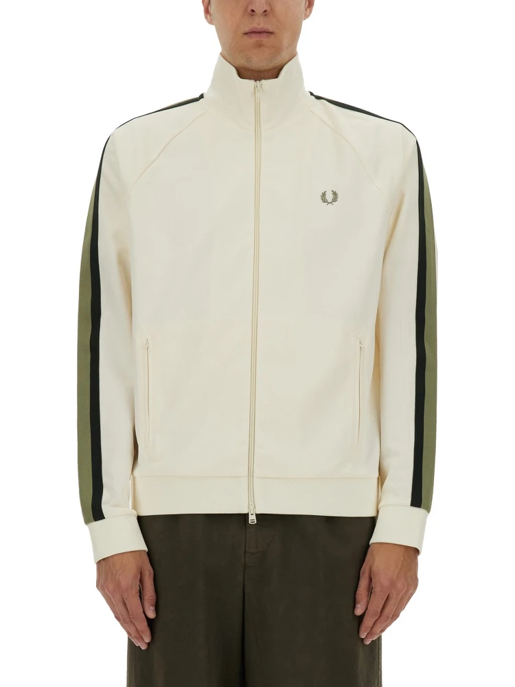 TRACK JACKET WITH TWO-COLOR WEBBING