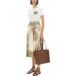 PAISLEY PRINT MIDI SKIRT