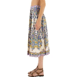 PAISLEY PRINT MIDI SKIRT