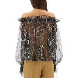 LUREX SILK CREPONNE TOP