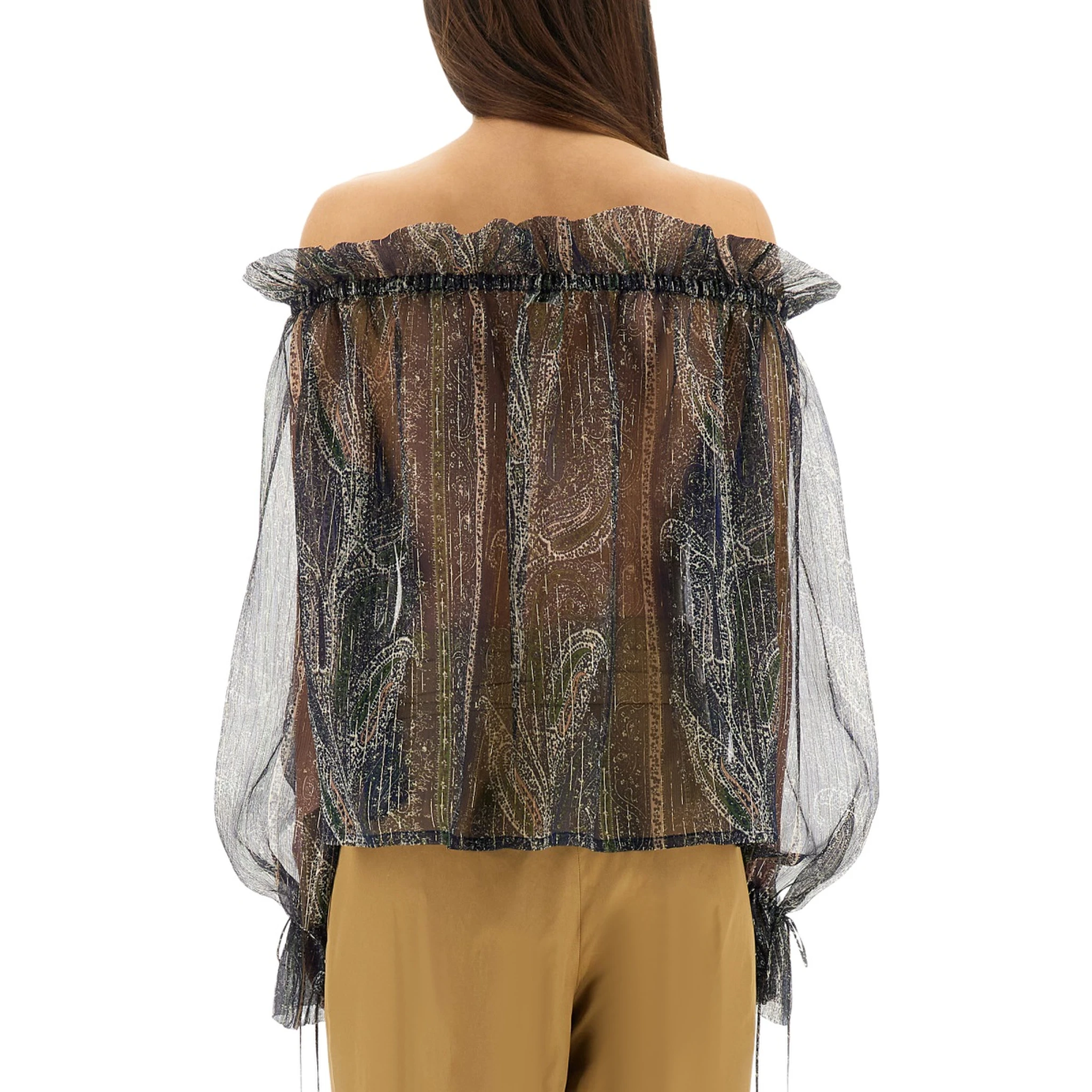 LUREX SILK CREPONNE TOP