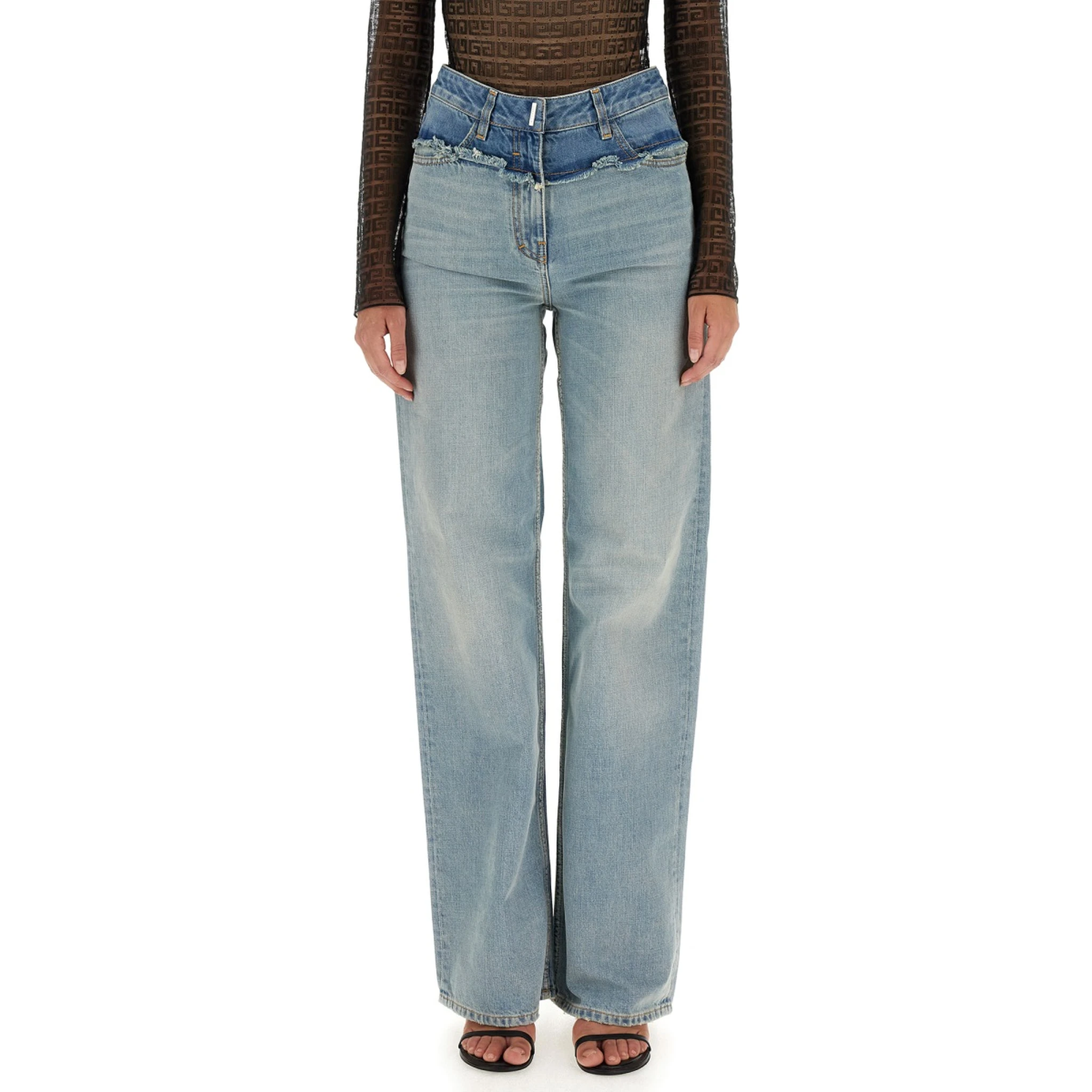 بنطلون جينز واسع