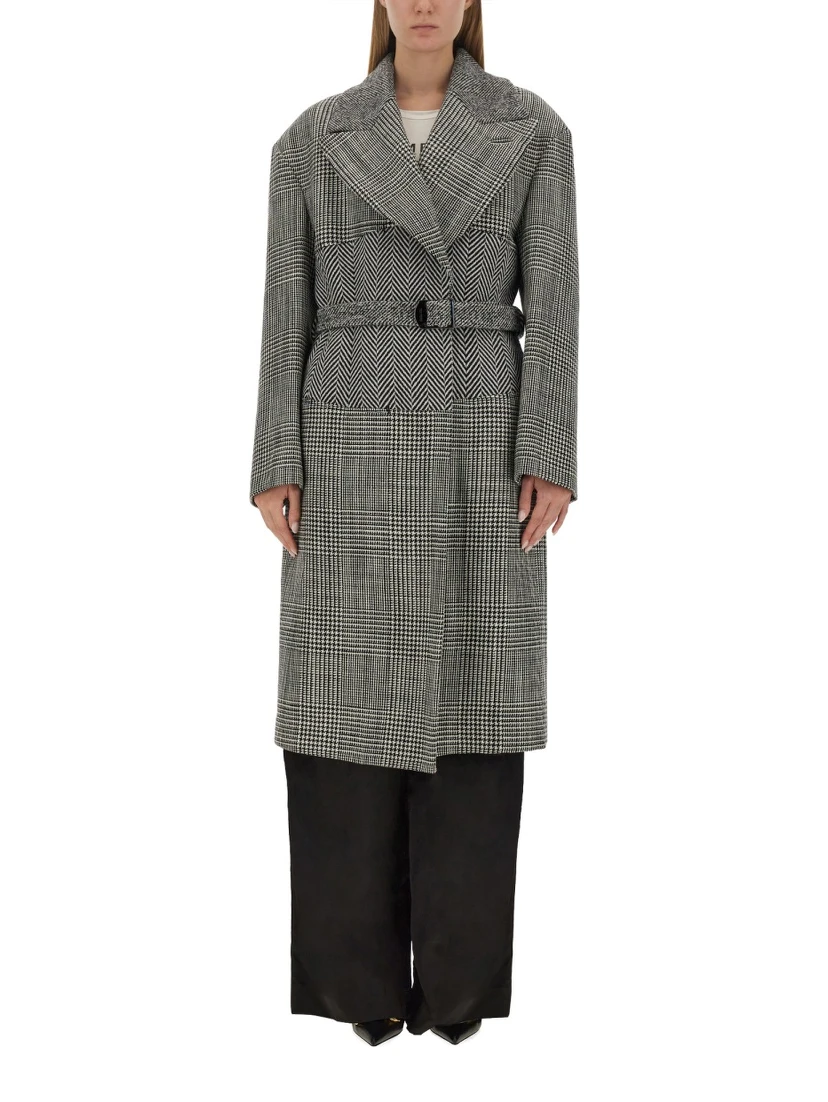 WOOL PATCHWORK COAT