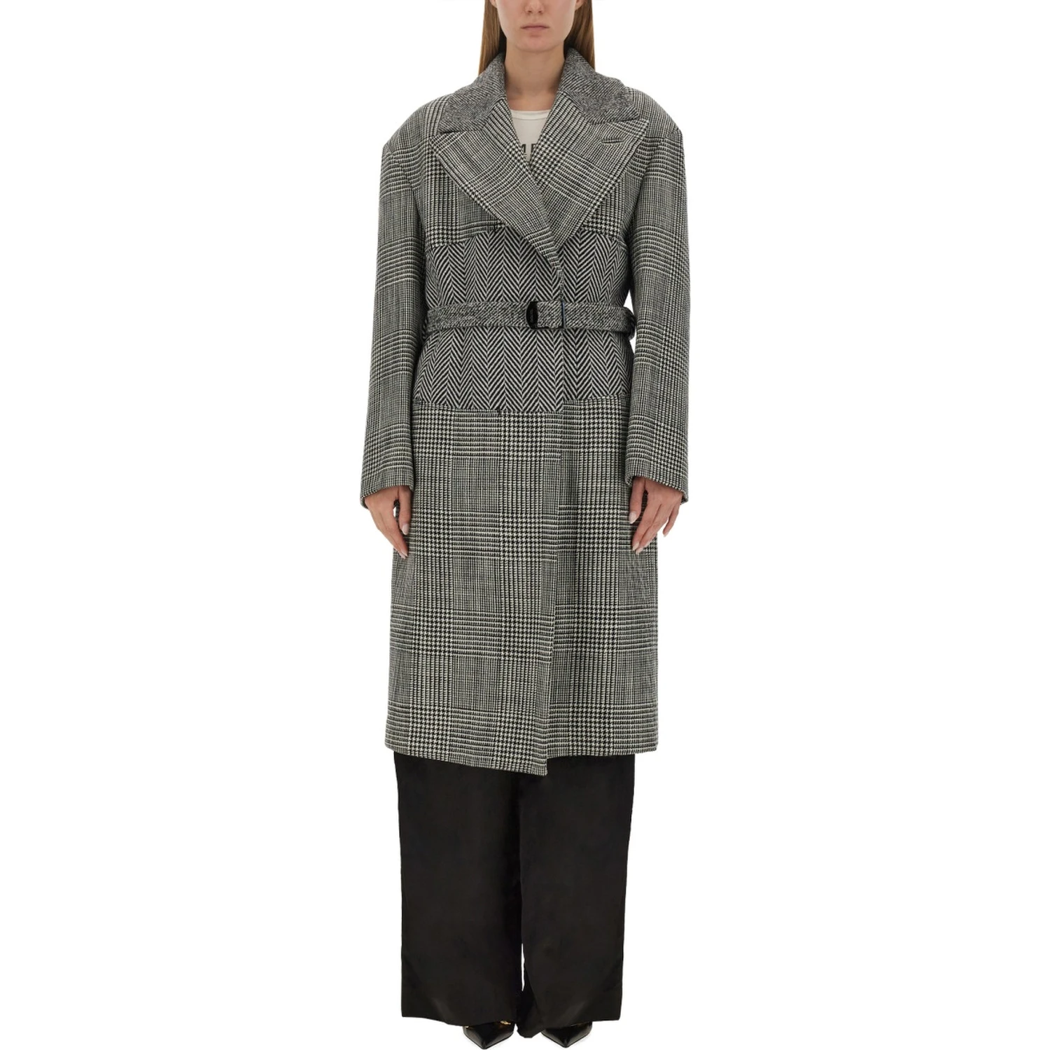 WOOL PATCHWORK COAT