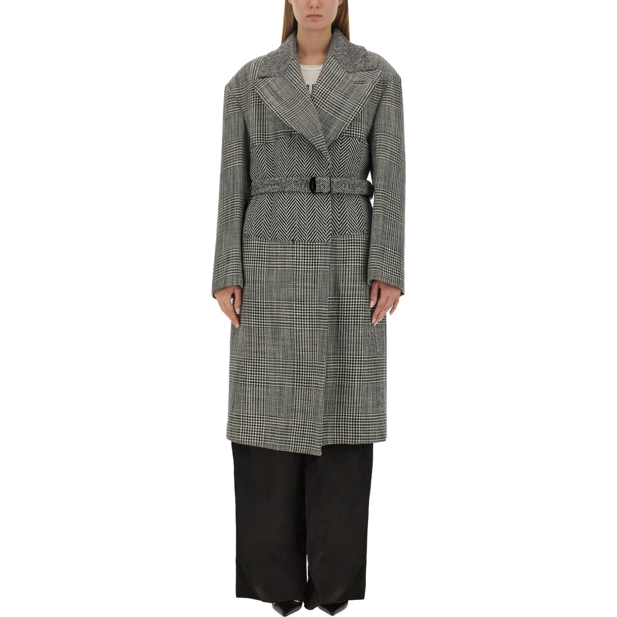 WOOL PATCHWORK COAT